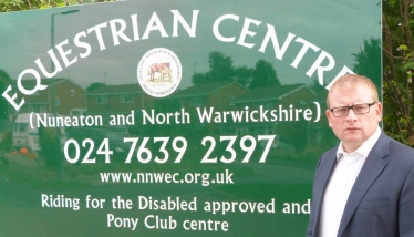 Marcus Jones MP at Nuneaton and North Warwickshire Equestrian Centre